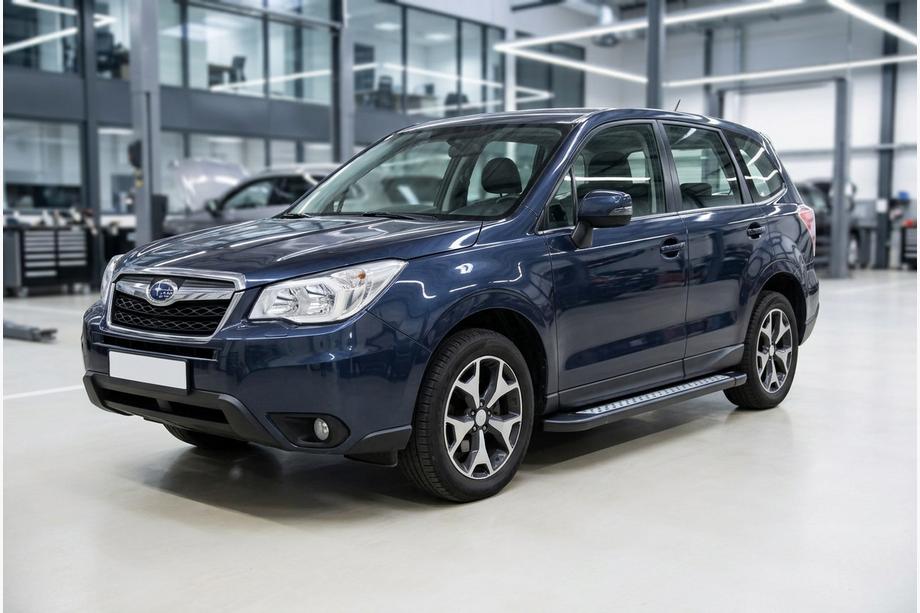 Subaru Forester 2013-2018 гг. Боковые пороги New Vision Black (2 шт., алюминий) Image
