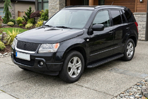 Suzuki Grand Vitara 2005-2017 гг. Боковые Подножки Tayga Black (2 шт., Алюминий) фото 1
