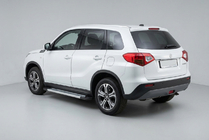 Suzuki Vitara 2015- гг. Боковые Подножки New Vision Grey (2 шт., Алюминий) фото 1