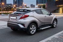 Toyota C-HR 2016-2023 гг. Боковые Подножки New Vision Grey (2 шт., Алюминий) фото 1