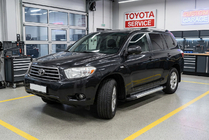 Toyota Highlander 2008-2013 гг. Боковые Подножки New Vision Grey (2 шт., Алюминий) фото 1