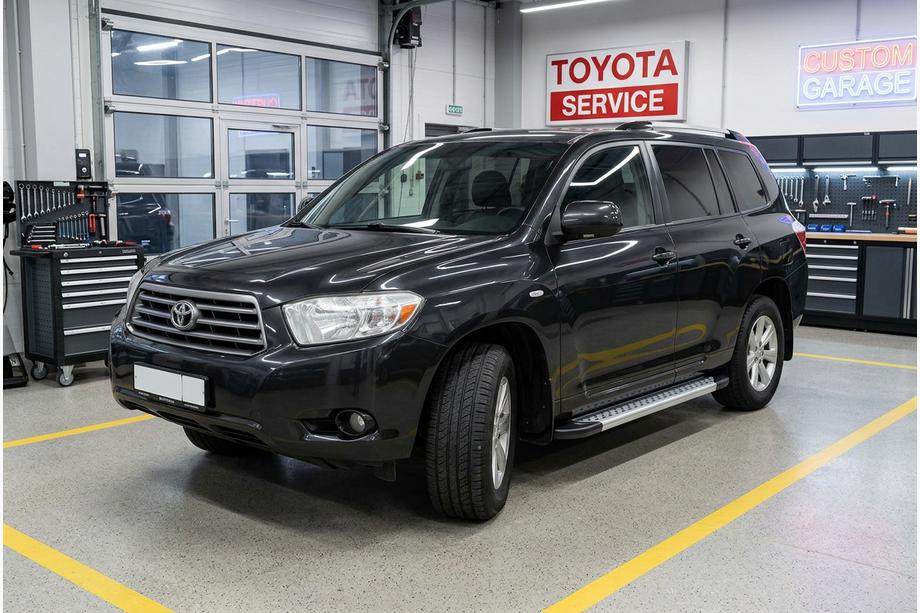 Toyota Highlander 2008-2013 гг. Боковые Подножки New Vision Grey (2 шт., Алюминий) Image