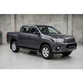 Боковые Подножки Tayga Black (2 шт., Алюминий) Toyota Hilux 2015- гг. фото 1