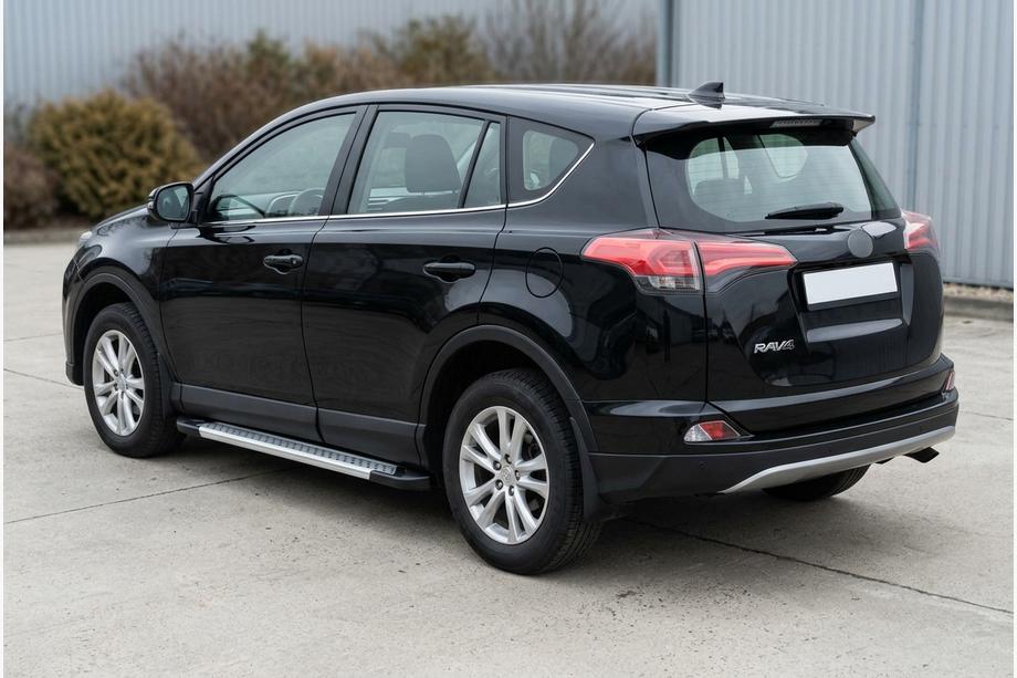 Toyota Rav 4 2013-2018 гг. Боковые Подножки New Vision Grey (2 шт., Алюминий) Image