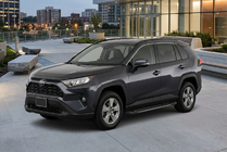 Toyota Rav 4 2019–2025 гг. Боковые Подножки RedLine Black (2 шт., Алюминий) фото 1