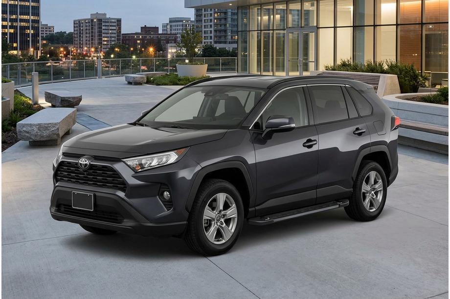 Toyota Rav 4 2019–2025 гг. Боковые Подножки RedLine Black (2 шт., Алюминий) Image