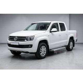 Боковые Подножки New Vision Grey (2 шт., Алюминий) Volkswagen Amarok 2010-2022 гг. фото 1