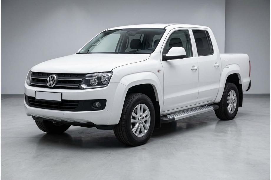 Volkswagen Amarok 2010-2022 гг. Боковые Подножки New Vision Grey (2 шт., Алюминий) Image