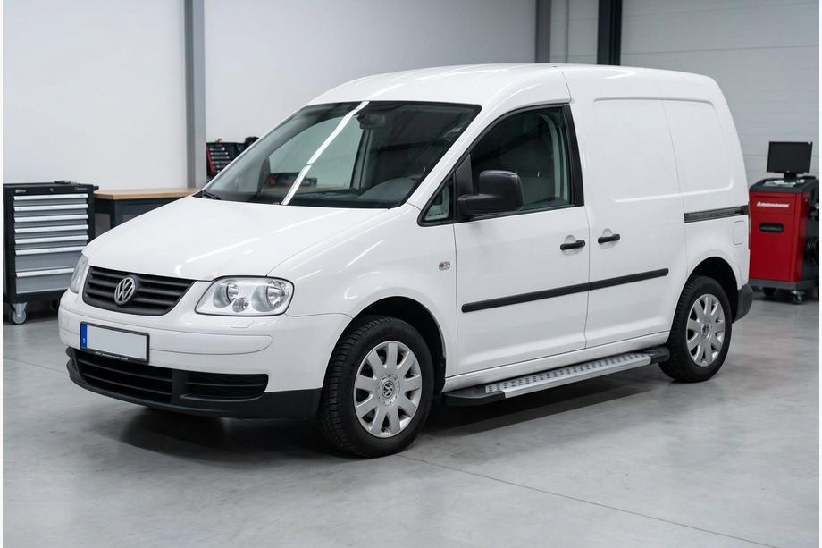 Volkswagen Caddy 2004-2010 гг. Боковые Подножки New Vision Grey (2 шт., Алюминий) Фото 1
