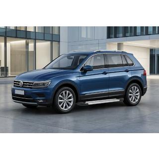 Боковые Подножки New Vision Grey (2 шт., Алюминий) Volkswagen Tiguan 2016-2023 гг. фото 1