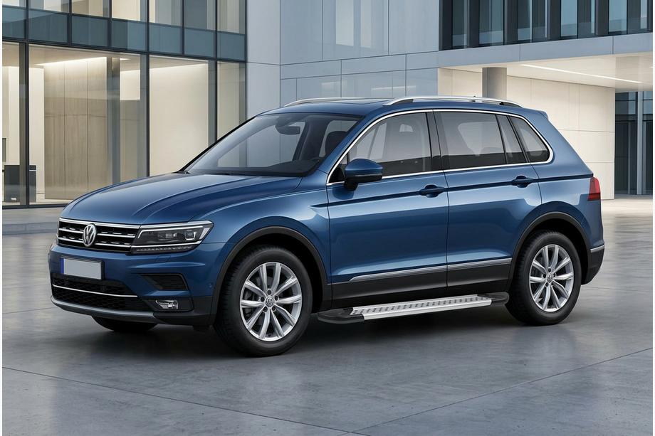Volkswagen Tiguan 2016-2023 гг. Боковые Подножки New Vision Grey (2 шт., Алюминий) Фото 1