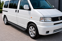 Volkswagen T4 Transporter 1990-2003 гг. Боковые Подножки Tayga Black (2 шт., Алюминий) фото 1