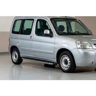 Боковые Подножки BlackLine (2 шт., Алюминий) Peugeot Partner 1996-2008 гг. фото 1