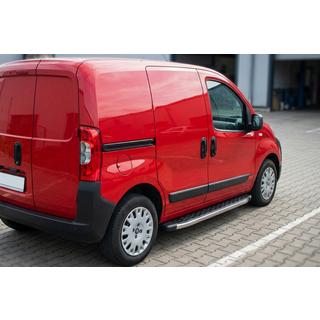 Боковые Подножки BlackLine (2 шт., Алюминий) Peugeot Bipper 2008-2017 гг. фото 1