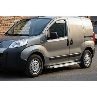 Боковые Подножки New Vision Grey (2 шт., Алюминий) Peugeot Bipper 2008-2017 гг. фото 1