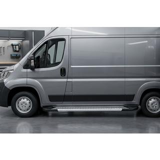 Боковые Подножки New Vision Grey (2 шт., Алюминий) Citroen Jumper 2007-2025 гг. фото 1