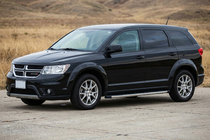 Dodge Journey 2008-2020 гг. Боковые Подножки BlackLine (2 шт., Алюминий) фото 1