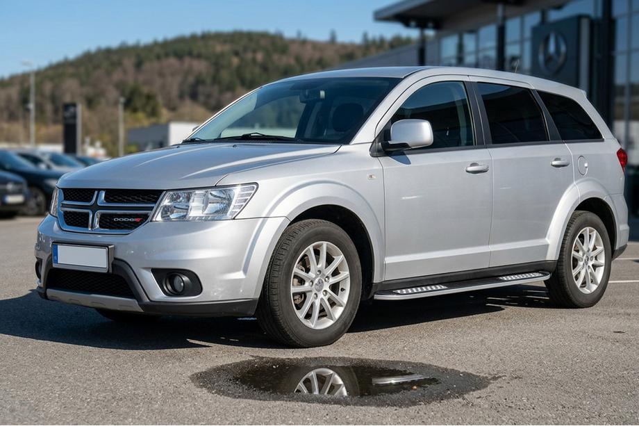 Dodge Journey 2008-2020 гг. Боковые Подножки Tayga V2 (2 шт., Алюминий) Image