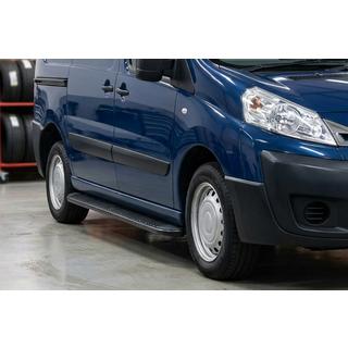 Боковые Подножки Tayga Black (2 шт., Алюминий) Peugeot Expert 2007-2016 гг. фото 1