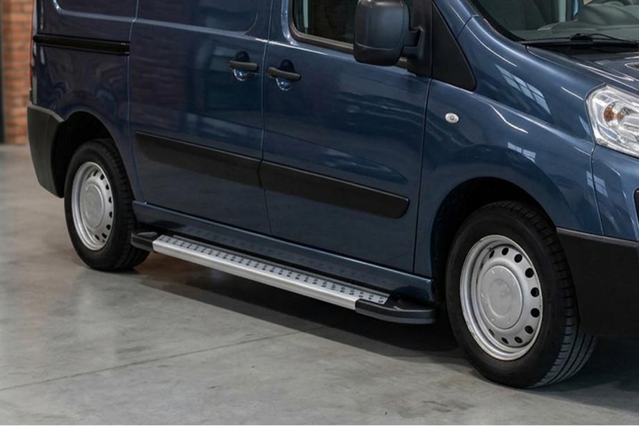 Citroen Jumpy 2007–2017 гг. Боковые Подножки New Vision Grey (2 шт., Алюминий) Image
