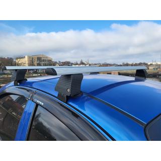 Поперечины на гладкую крышу (2 шт, Asaf V4) Chevrolet Aveo T250 2005-2011 гг. фото 2