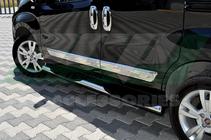 Fiat Fiorino/Qubo 2008-2024 гг. Дверные молдинги нержавейка (4 шт) Carmos - Турецкая Нержавеющая Сталь фото 8
