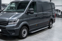 Volkswagen Crafter 2016- гг. Боковые Подножки Fullmond (2 шт., Алюминий) Long/ExtraLong фото 1