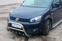 Volkswagen Caddy 2015-2020 гг. Кенгурятник WT003-4 (нержавейка) фото 2