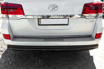 Toyota Land Cruiser 200 2007-2021 гг. Накладка на задний бампер 2016-2021 нержавейка фото 3