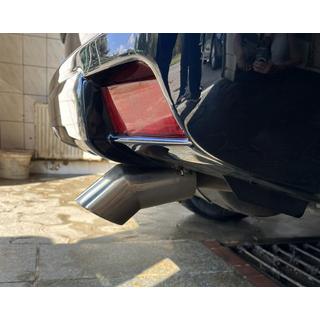 Насадка на глушитель нержавеющая сталь Toyota Land Cruiser Prado 150 2009-2023 гг. фото 1