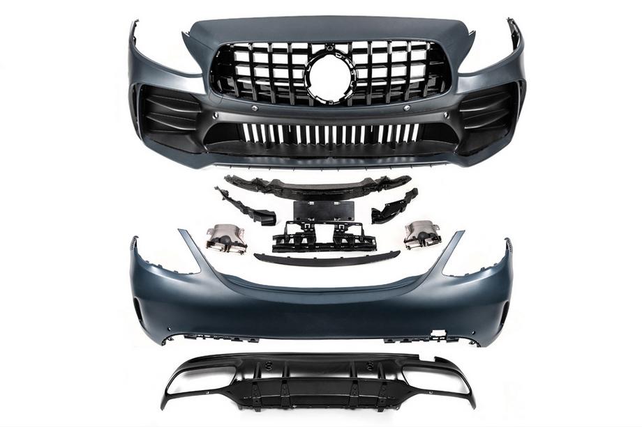 Mercedes C-class W205 2014-2021 гг. Комплект обвеса с полным задним бампером (дизайн Black Mamba C63GT) Фото 11