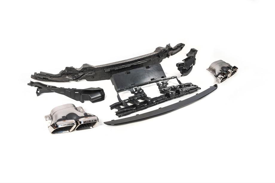Mercedes C-class W205 2014-2021 гг. Комплект обвеса с полным задним бампером (дизайн Black Mamba C63GT) Фото 16