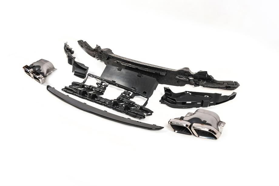 Mercedes C-class W205 2014-2021 гг. Комплект обвеса с полным задним бампером (дизайн Black Mamba C63GT) Фото 17