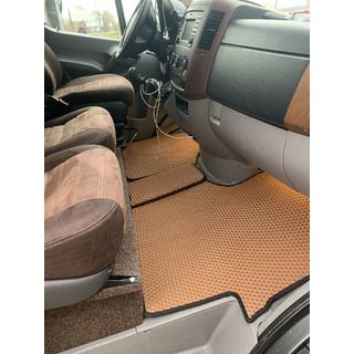 Коврики EVA V1 (коричневые) Volkswagen Crafter 2006-2016 гг. фото 1
