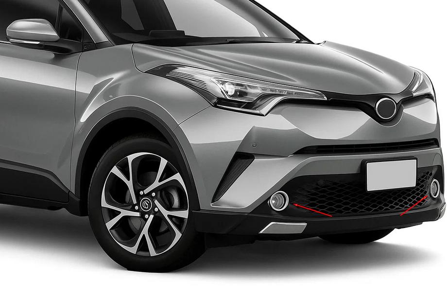 Toyota C-HR 2016-2023 гг. Накладки на противотуманные фары (2 шт, нержавейка) Image