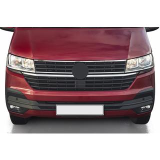 Верхняя накладка на решетку радиатора 2019+ (1 шт, нержавейка) Volkswagen T6 2015-2024 гг. фото 1
