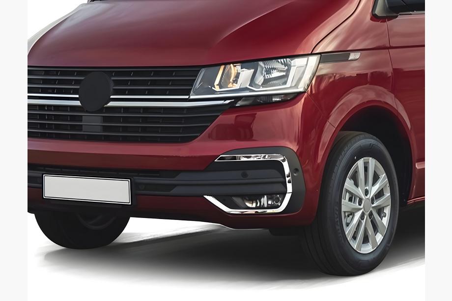 Volkswagen T6 2015-2024 гг. Накладки на противотуманные фары 2019+ (4 шт, нержавейка) Image