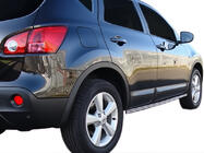 Nissan Qashqai 2007-2010 гг. Боковые Двойные Трубы (2 шт., Нержавейка) фото 2