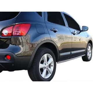 Боковые Двойные Трубы (2 шт., Нержавейка) Nissan Qashqai 2007-2010 гг. фото 2