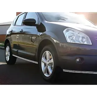 Боковые Двойные Трубы (2 шт., Нержавейка) Nissan Qashqai 2010-2014 гг. фото 3