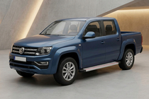 Volkswagen Amarok 2010-2022 гг. Боковые Подножки Maya Красно-Серые (2 шт., Алюминий) фото 1
