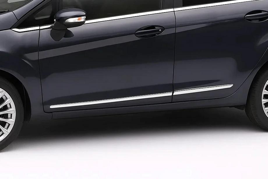 Ford Fiesta 2017- гг. Хромированные Молдинги на Двери (4 шт, Нержавейка) Image