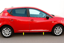 Seat Ibiza 2017- гг. Хромированные Молдинги на Двери (4 шт, Нержавейка) фото 1