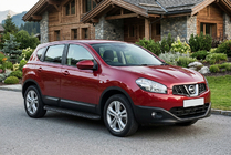 Nissan Qashqai 2010-2014 гг. Боковые Подножки Tayga Black (2 шт., Алюминий) фото 1