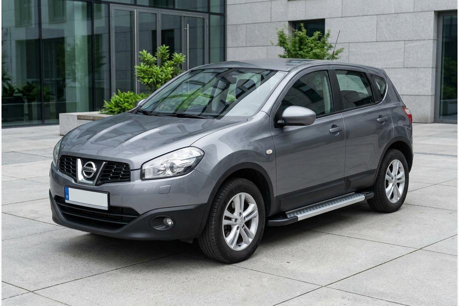 Nissan Qashqai 2010-2014 гг. Боковые Подножки Vision New Grey (2 шт., Алюминий) Фото 1
