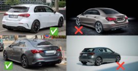 Mercedes A-class W177 2018- гг. Оригинальные брызговики Premium AMG / A35 (4 шт) фото 3