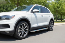 Acura MDX 2013-2020 гг. Боковые Подножки Maydos V2 (2 шт., Алюминий и Нержавейка) фото 1