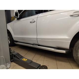 Боковые Подножки Mevsim Grey (2 шт., Алюминий) Audi Q7 2005-2015 гг. фото 2