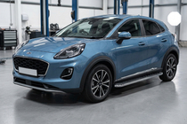 Ford Puma 2019- гг. Боковые Подножки Maydos V1 (2 шт., Алюминий) фото 1