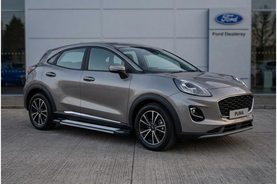 Ford Puma 2019- гг. Боковые Подножки Rainbow (2 шт., Алюминий) Image